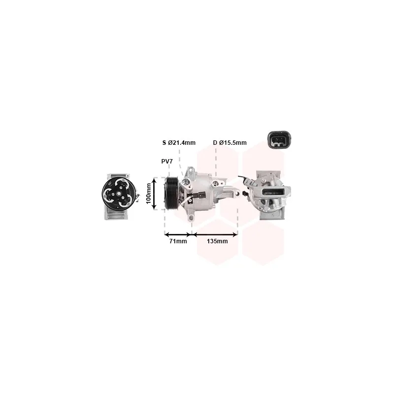 Compresseur, climatisation VAN WEZEL 1501K701