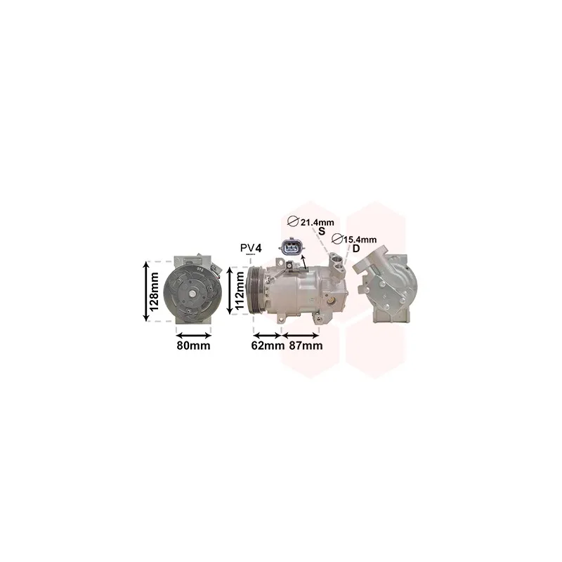 Compresseur, climatisation VAN WEZEL 1501K703