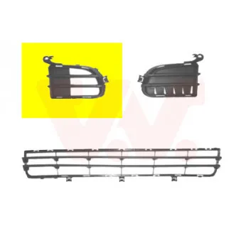 Grille de ventilation, pare-chocs avant droit VAN WEZEL 1623592