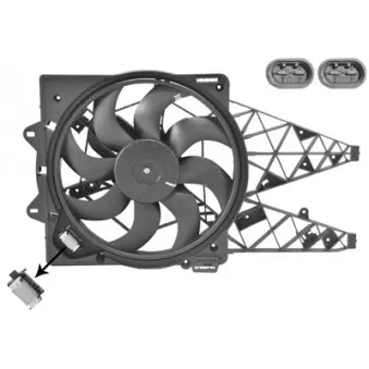 Ventilateur, refroidissement du moteur VAN WEZEL 1638746