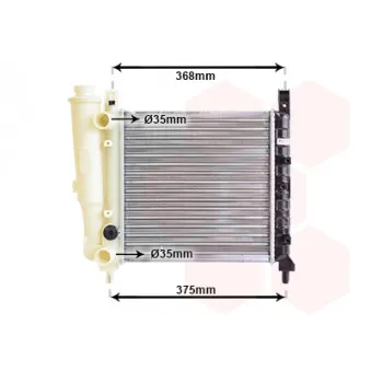 Radiateur, refroidissement du moteur VAN WEZEL 17002038