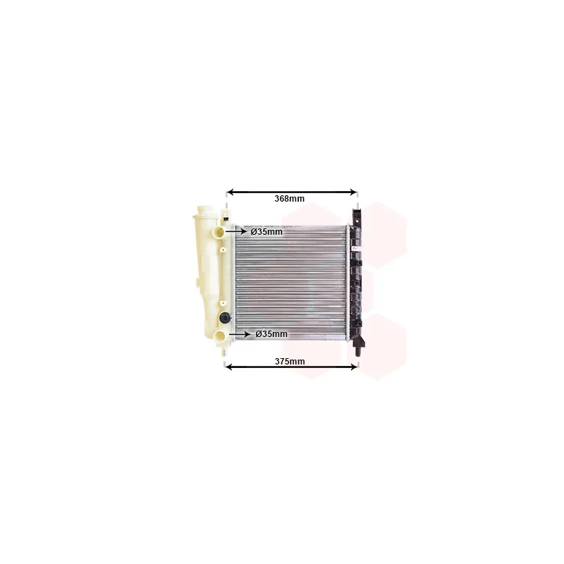 Radiateur, refroidissement du moteur VAN WEZEL 17002038
