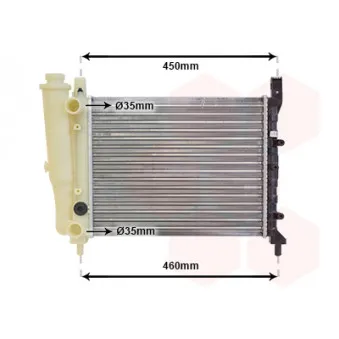 Radiateur, refroidissement du moteur VAN WEZEL 17002039