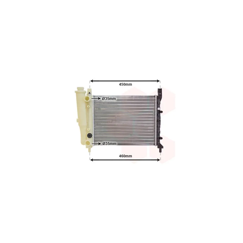 Radiateur, refroidissement du moteur VAN WEZEL 17002039