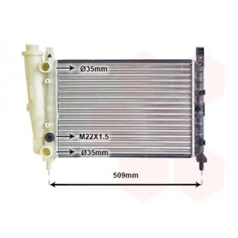 Radiateur, refroidissement du moteur VAN WEZEL 17002040