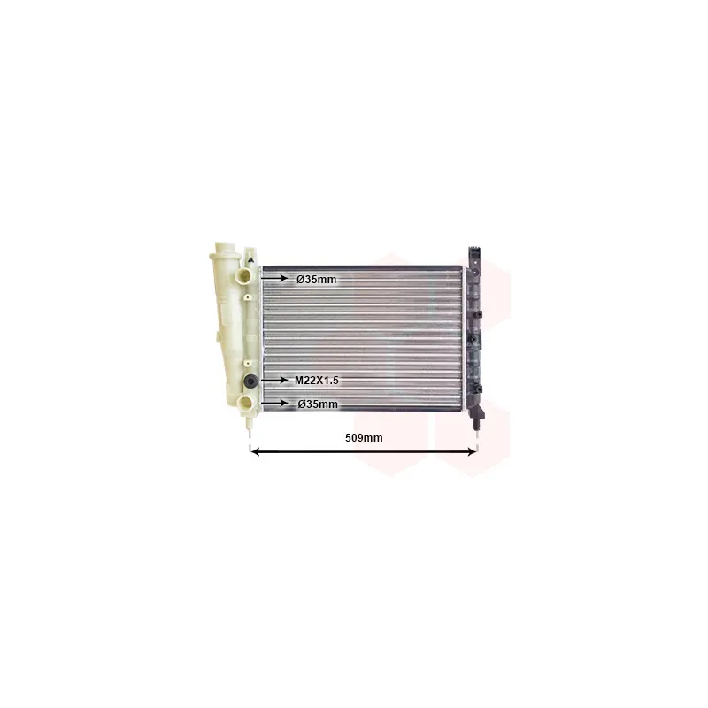 Radiateur, refroidissement du moteur VAN WEZEL 17002040