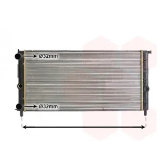 Radiateur, refroidissement du moteur VAN WEZEL 17002058