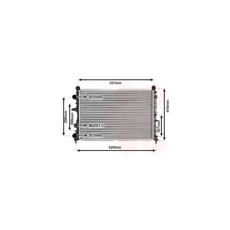 Radiateur, refroidissement du moteur VAN WEZEL 17002066