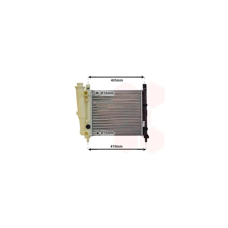 Radiateur, refroidissement du moteur VAN WEZEL 17002076
