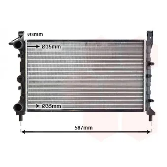 Radiateur, refroidissement du moteur VAN WEZEL 17002078