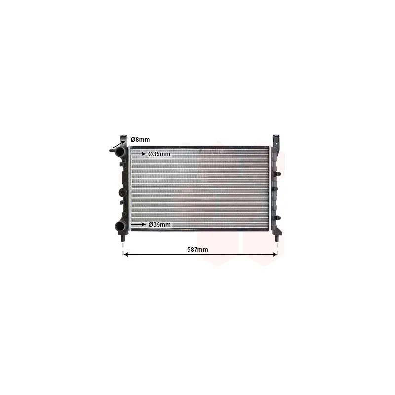 Radiateur, refroidissement du moteur VAN WEZEL 17002078
