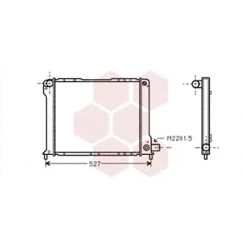 Radiateur, refroidissement du moteur VAN WEZEL 17002080