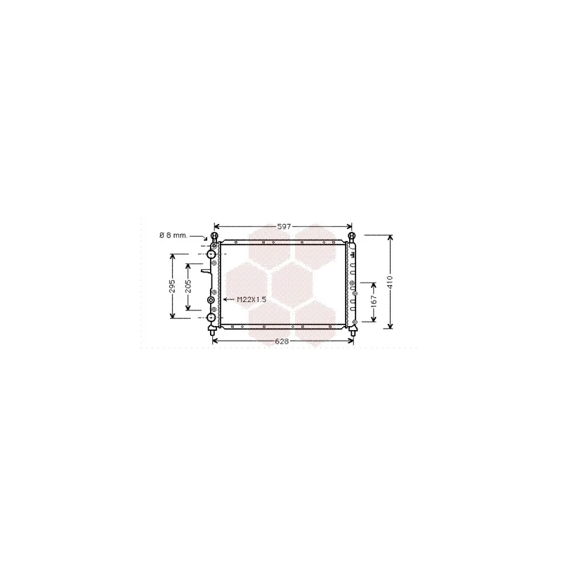 Radiateur, refroidissement du moteur VAN WEZEL 17002095