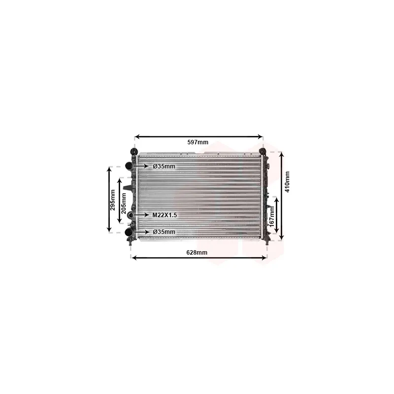 Radiateur, refroidissement du moteur VAN WEZEL 17002096
