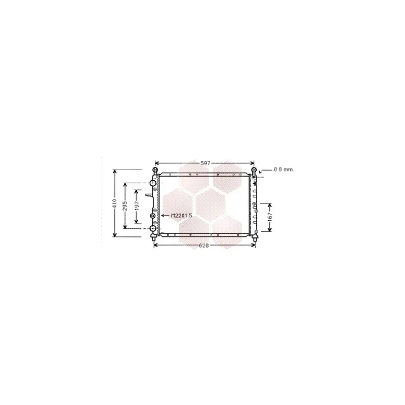 Radiateur, refroidissement du moteur VAN WEZEL 17002099