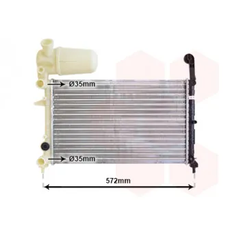 Radiateur, refroidissement du moteur VAN WEZEL 17002101