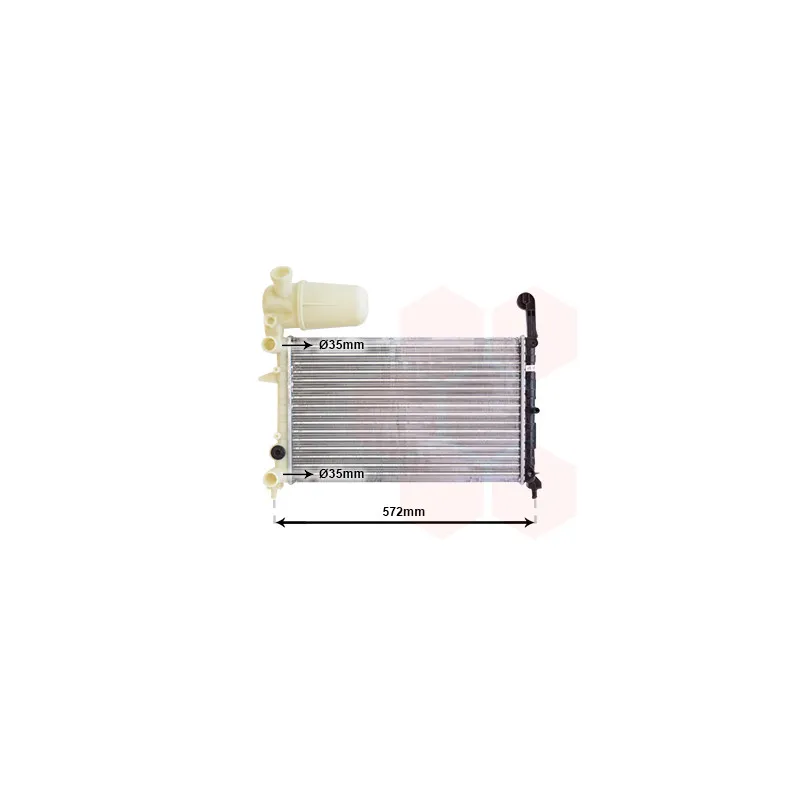 Radiateur, refroidissement du moteur VAN WEZEL 17002101