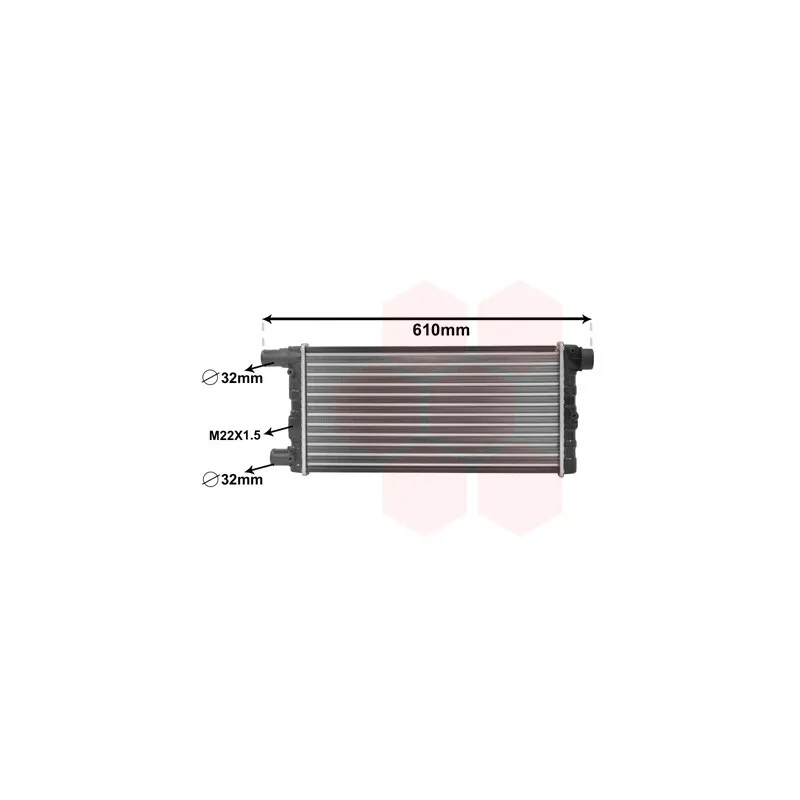 Radiateur, refroidissement du moteur VAN WEZEL 17002115