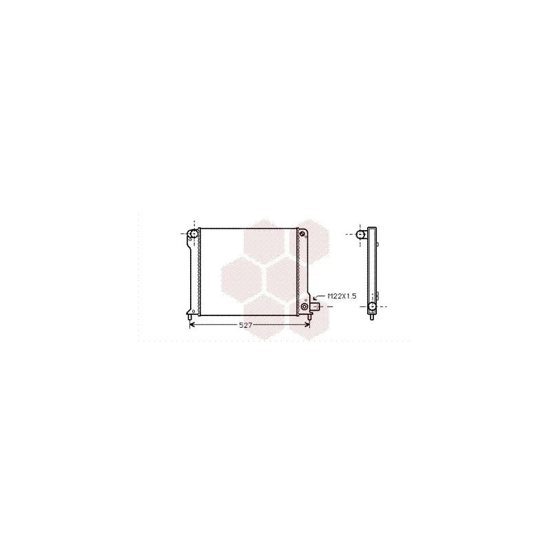 Radiateur, refroidissement du moteur VAN WEZEL 17002123