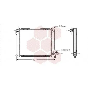 Radiateur, refroidissement du moteur VAN WEZEL 17002131