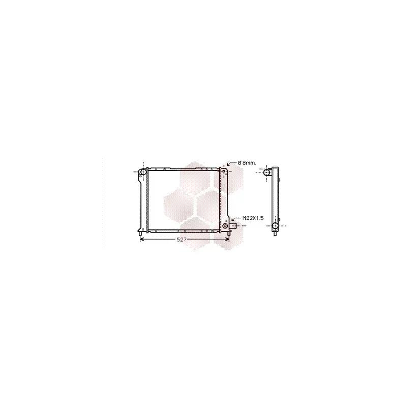 Radiateur, refroidissement du moteur VAN WEZEL 17002131