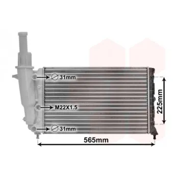 Radiateur, refroidissement du moteur VAN WEZEL 17002139