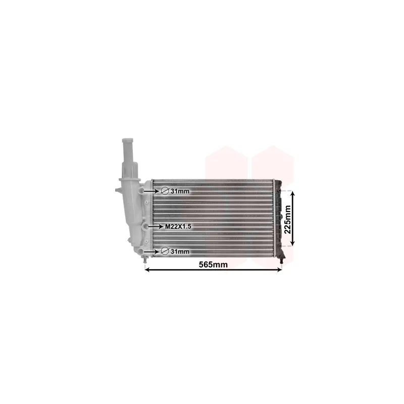 Radiateur, refroidissement du moteur VAN WEZEL 17002139