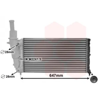 Radiateur, refroidissement du moteur VAN WEZEL 17002140