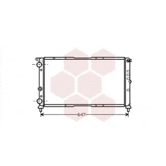 Radiateur, refroidissement du moteur VAN WEZEL 17002142