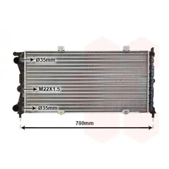 Radiateur, refroidissement du moteur VAN WEZEL 17002143