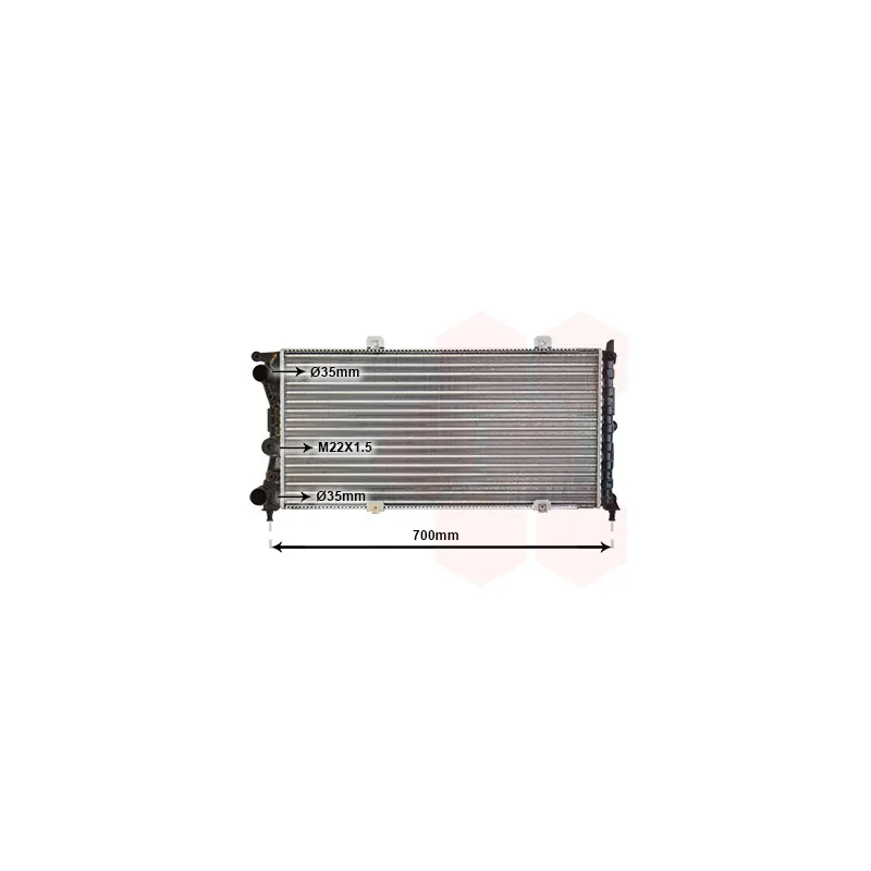 Radiateur, refroidissement du moteur VAN WEZEL 17002143