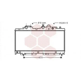 Radiateur, refroidissement du moteur VAN WEZEL 17002147