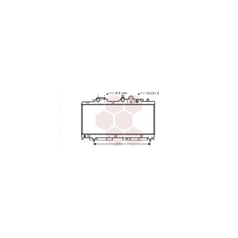Radiateur, refroidissement du moteur VAN WEZEL 17002147