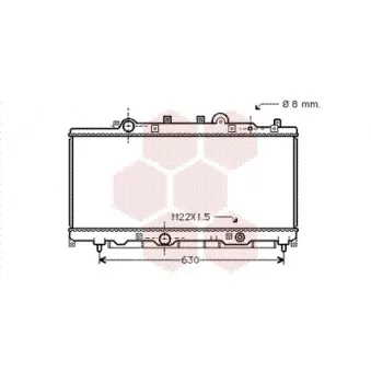 Radiateur, refroidissement du moteur VAN WEZEL 17002148