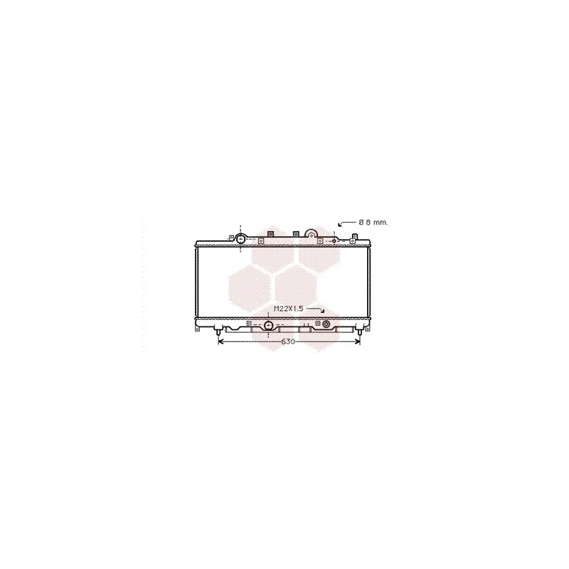 Radiateur, refroidissement du moteur VAN WEZEL 17002148