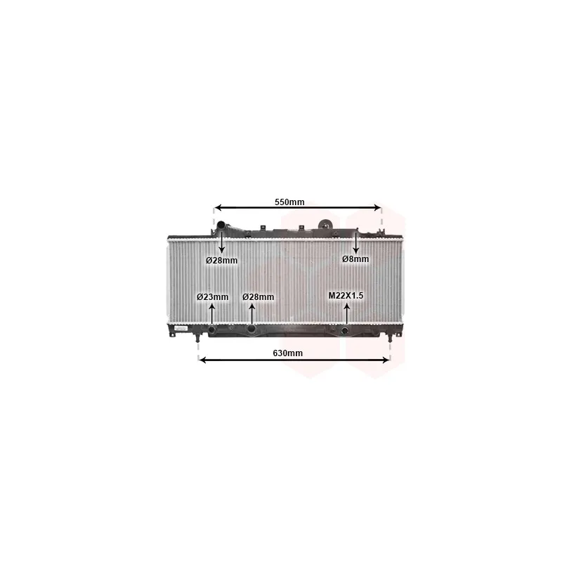 Radiateur, refroidissement du moteur VAN WEZEL 17002149