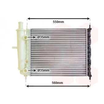 Radiateur, refroidissement du moteur VAN WEZEL 17002159