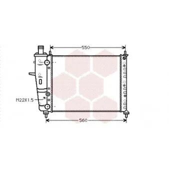 Radiateur, refroidissement du moteur VAN WEZEL 17002160