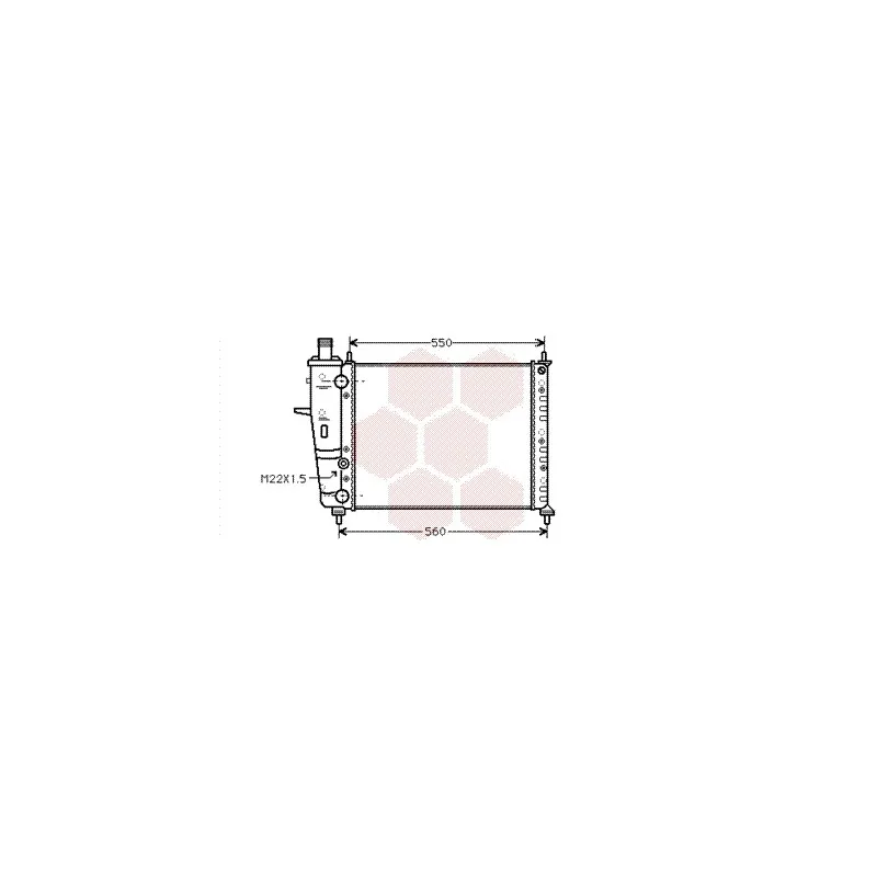 Radiateur, refroidissement du moteur VAN WEZEL 17002160