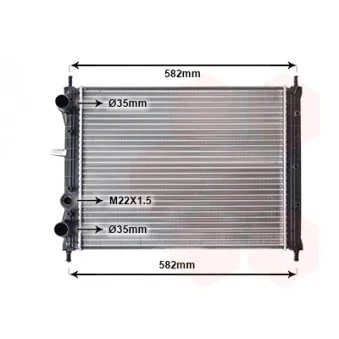 Radiateur, refroidissement du moteur VAN WEZEL 17002161