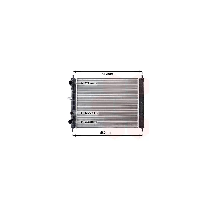 Radiateur, refroidissement du moteur VAN WEZEL 17002161