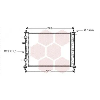 Radiateur, refroidissement du moteur VAN WEZEL 17002162