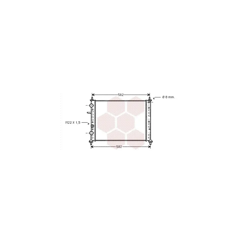 Radiateur, refroidissement du moteur VAN WEZEL 17002162