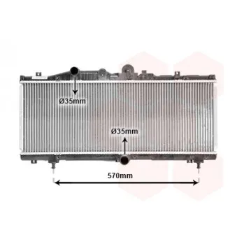 Radiateur, refroidissement du moteur VAN WEZEL 17002166