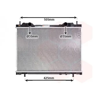 Radiateur, refroidissement du moteur VAN WEZEL 17002167