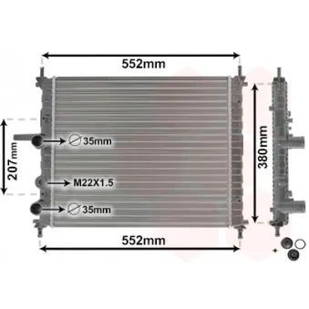 Radiateur, refroidissement du moteur VAN WEZEL