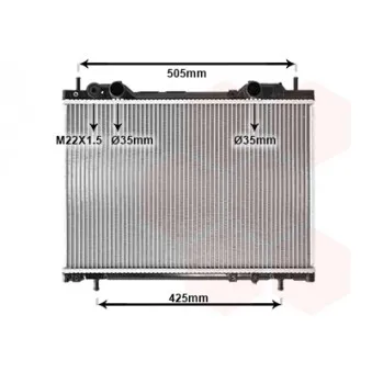 Radiateur, refroidissement du moteur VAN WEZEL 17002184