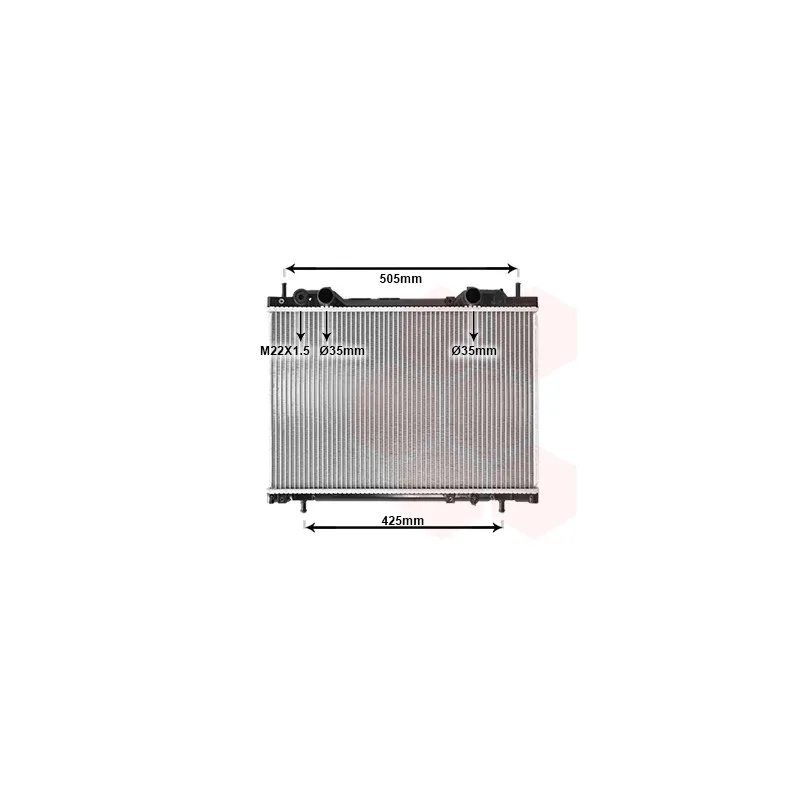 Radiateur, refroidissement du moteur VAN WEZEL 17002184