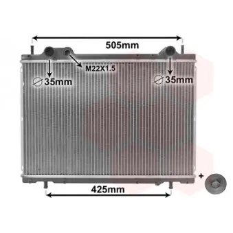 Radiateur, refroidissement du moteur VAN WEZEL 17002185