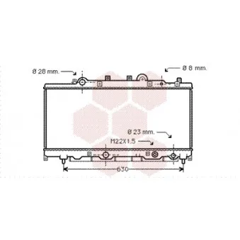 Radiateur, refroidissement du moteur VAN WEZEL 17002199